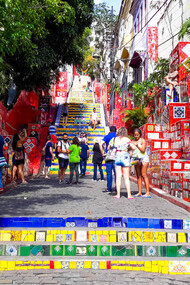 Entrada da Escadaria Selarón no Rio de Janeiro, Brasil