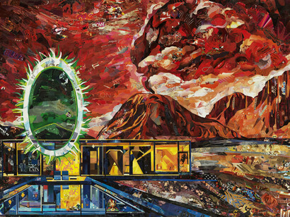 Daria Usova, Mars Portal 1. From her upcoming 2022 project, "Pieces Art" technique. Courtesy Daria Usova