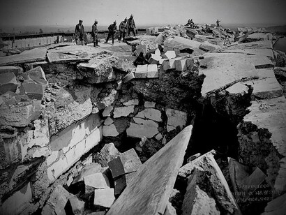 Os fortes de Przemysl após o bombardeio alemão
