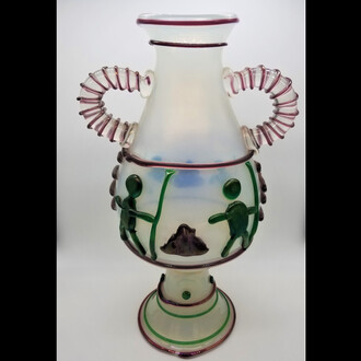 Renato Anatrá Vase, c. 2000's, hand blown glass, 19.75x12.25x9.75 inches. Courtesy New River Fine Art