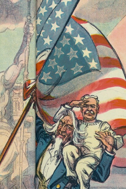 Detalle de "Las siete maravillas del mundo saludan a la octava", Udo Keppler, 1913