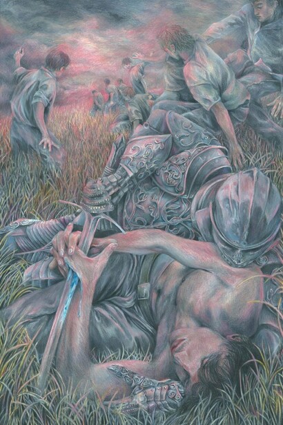 Jimmy Beauquesne, Phase 2. I Promised You The Moon, 2023-24,
Colored pencils on paper. Courtesy of the artist and Fragment Gallery