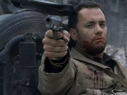 Cine bélico. tom Hanks en "Salvar al soldado Ryan"