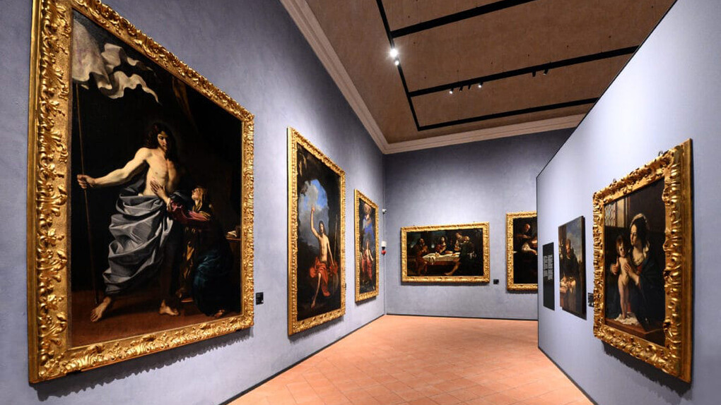 Sentimento e ragione nella pittura del grande Ubaldo Gandolfi, vista della mostra. Per gentile concessione di Artemide PR