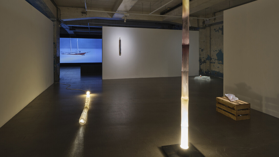 Lap-See Lam, Bamboo palace, revisited, exhibition view. Courtesy of Blindspot Gallery