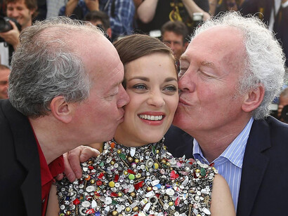 "Deux jours, une nuit". Marion Cotillard con los directores Jean-Pierre y Luc Dardenne