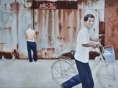 Liu Sheng. Dasha Village 11 纸本水彩 watercolor on paper, 37.5×52.5 cm, 2017