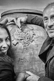 Blacke and white photo: Maria Ernesta with husband Geminiano