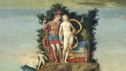 Andrea Mantegna’s Parnassus, which glorified the marriage of Isabella d’Este with Francesco Gonzaga the 2nd, where the quince appears next to the couple depicted as Venus and Mars