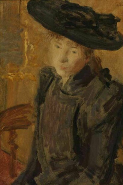 Philip Wilson Steer OM NEAC, 1860–1942, Girl in a Large Hat, 1892, oil on canvas, 61 x 51 cm, 24 x 201⁄8 in