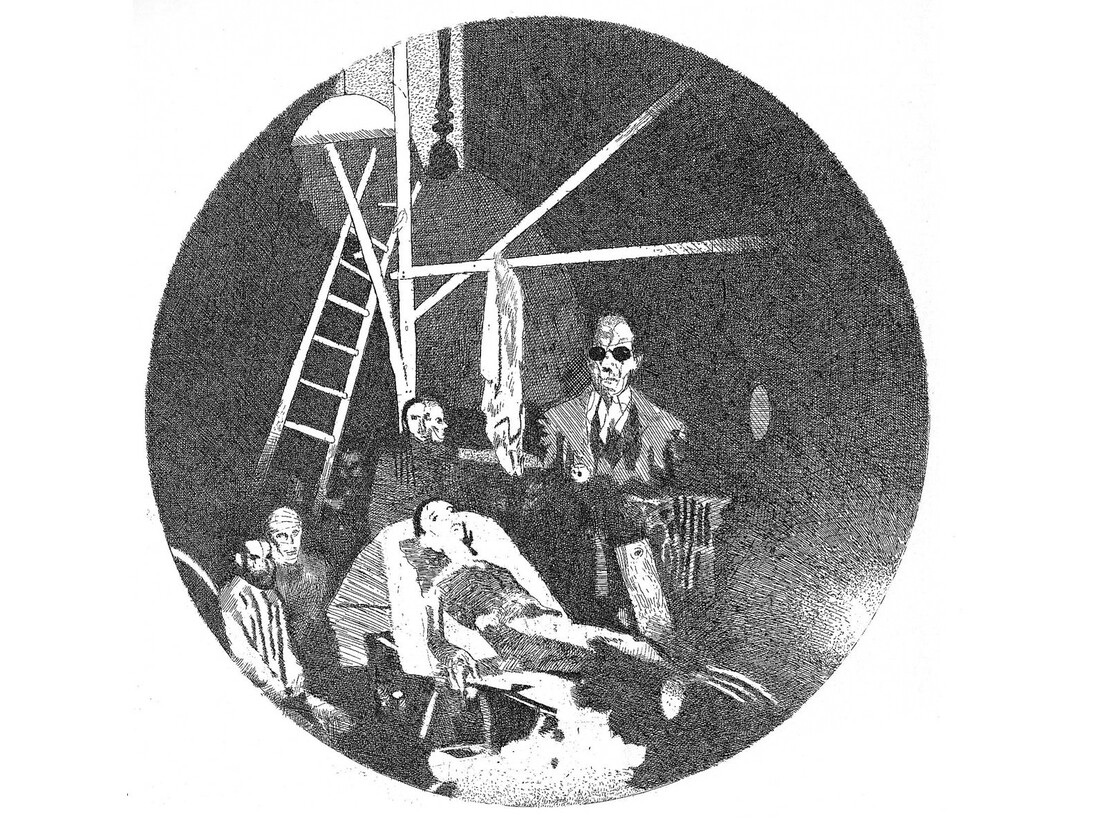 Gianfranco Ferroni, Deposizione, 1968, acquaforte su rame, 31,4 x 33,6 cm (donato alla Galleria degli Uffizi)