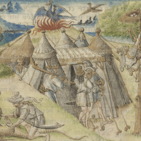 Master of the Geneva Boccaccio, Arabia, in the Book of marvels of the world, France, Angers, ca. 1460 . Courtesy of Morgan Library and Museum