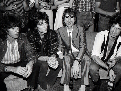 llan Tannenbaum, The Rolling Stones visit Danceteria in New York City, 1980. Courtesy of Madelyn Jordon Fine Art