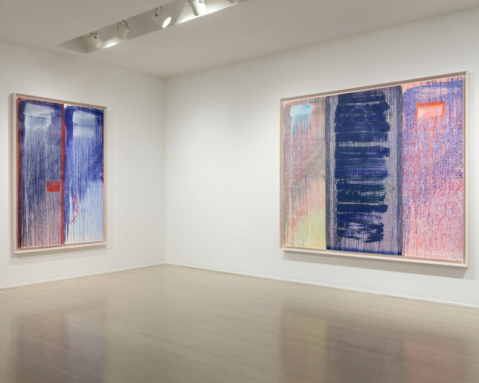 Pat Steir, Exhibition view. Courtesy of Pace Prints