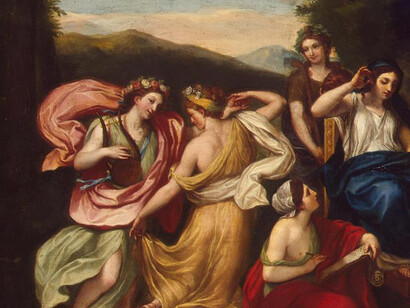Anton Raphael Mengs, Parnaso, particolare, Museo Statale Ermitage, San Pietroburgo