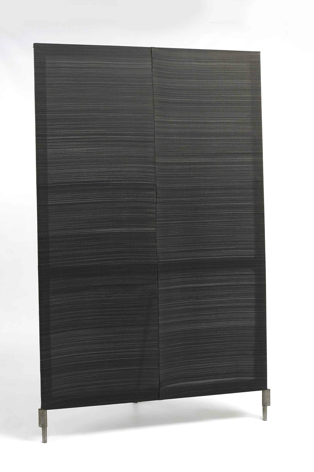 Eloise Hawser, Untitled, 2013, Screen woven with horsehair and steel tripod legs, 180 x 120 x 4 cm © the artist
