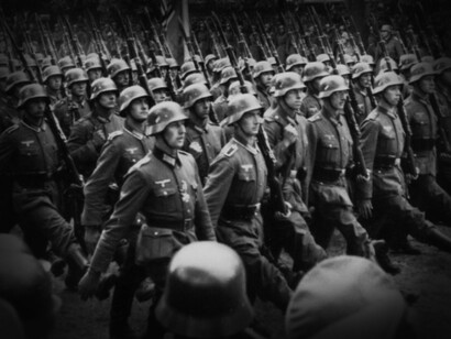 Pelotón de soldados nazis durante la Segunda Guerra Mundial (1939-1945)