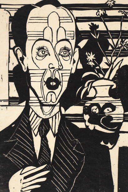 Ernst Ludwig Kirchner, Bildnis Max Huggler [Portrait de Max Huggler], 1933. Avec l'aimable autorisation de la Kunsthalle Bern