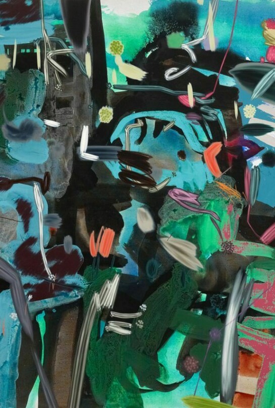 Dan Perfect, Full Fathom, 2012, Oil and acrylic on linen, 257 x 183 cm