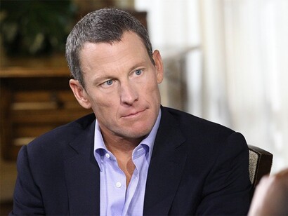 Lance Armstrong en la entrevista televisiva en que confesó su dopaje