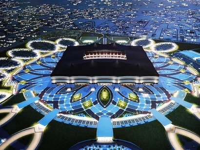 El estadio Al Bayt es un estadio de fútbol que se ubica en Jor, Catar. Es una de las sedes oficiales de la Copa Mundial de Fútbol de 2022