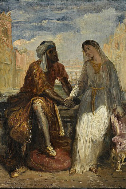 "Othello and Desdemona in Venice" by Théodore Chassériau, housed in the Louvre Museum, France