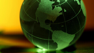 Amerika auf der Weltkugel