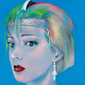 Martial Raysse, Beauté, 2008, dettaglio, tempera su tela, 92.3 x 73.4 cm