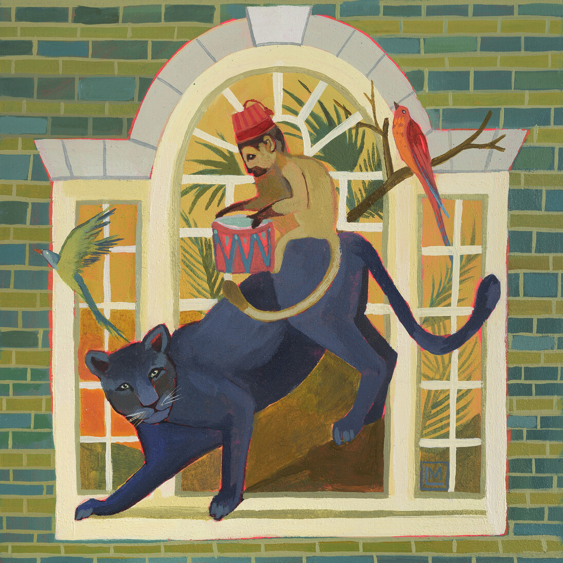 Melissa Launay, The Maharani Room, oil on board, 22 x 22 cm