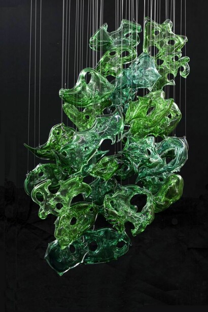 Zhan Wang, Scholar's Rocks (Tai Hu Shi) in Glass, Combination 2, 2013, Murano glass, (H) 1900 x (W) 1250 x 1100 mm, Courtesy of the artist