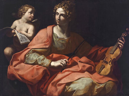Guiseppe Pugia - St. Cecilia, c. 1630 - Oil on canvas. Permanent loan to the Winnipeg Art Gallery from the City of Winnipeg, James Cleghorn Collection. C-36-55