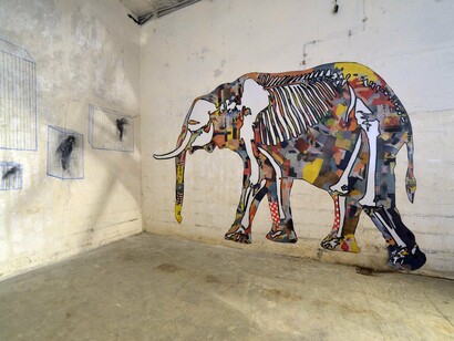 Un murale di Metropoliz