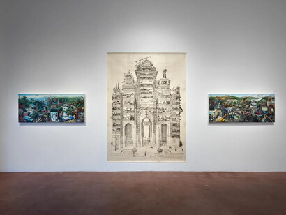 Sandow Birk, Snafu, exhibition view. Courtesy of Track 16 Gallery