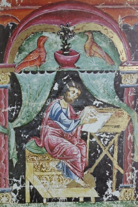 Maestro medico, miniatura da Medicina Antiqua, Codex Vindobonensis 93, Italia meridionale, inizio XIII sec.,  Vienna, Österreichische Nationalbibliothek