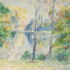 Auguste Renoir, Vue d'un parc, vers 1885-1890. Courtesy of Musée d'Orsay