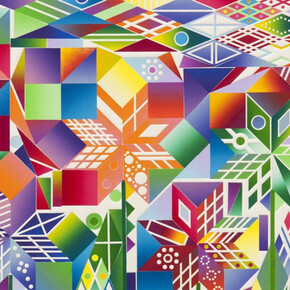 Polly Apfelbaum, Atomic Mystic Portraits, Exhibition view. Courtesy of Senior & Shopmaker