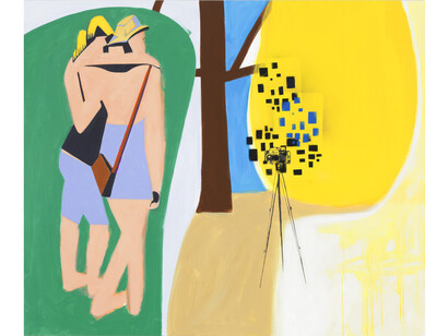 David Humphrey, Posing, 2014, Acrylic on canvas, 60 x 72 inches, 152.4 x 182.9 cm