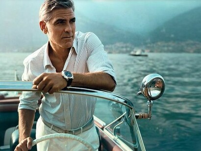 George Clooney, al natural, en uno de sus paseos en barca por el lago de Como