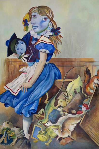 Wolfe von Lenkiewicz, All in the Afternoon Full Leisurely We Glide, 2011, Oil on canvas, 210 x 160 cm (82.6 x 62.9 in)