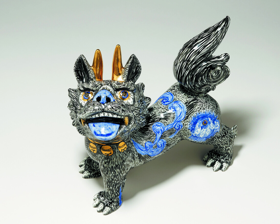 Guardian lion-dogs By Matsumoto Satoru and Komatsu MiwaArita, Japan, 2015Lion-dogs guard people, homes, temples and shrines in Japan, frightening away bad spirits.© the Trustees of the British Museum