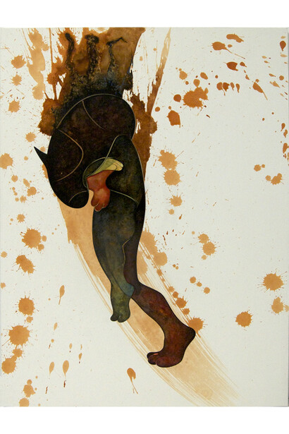 Marcia Kure, Invasion of the Body Snatchers V. The Series: Unicorn, 2015, Kolanut Pigment, watercolor and pencil on Arches HP watercolor paper, 230.9 g/m2 – 156 lb. mounted on board, 24 x 18 in. Courtesy: Susan Inglett Gallery, NYC.