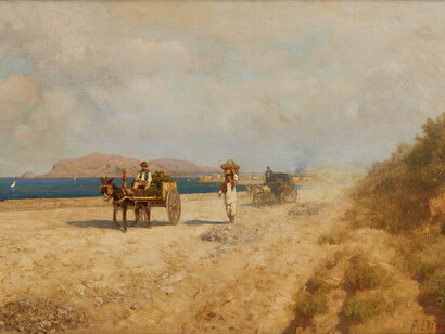 Francesco Lojacono
Estate o Sulla via di Romagnolo
1897 ca
olio su tela
Courtesy Galleria Beatrice, Palermo