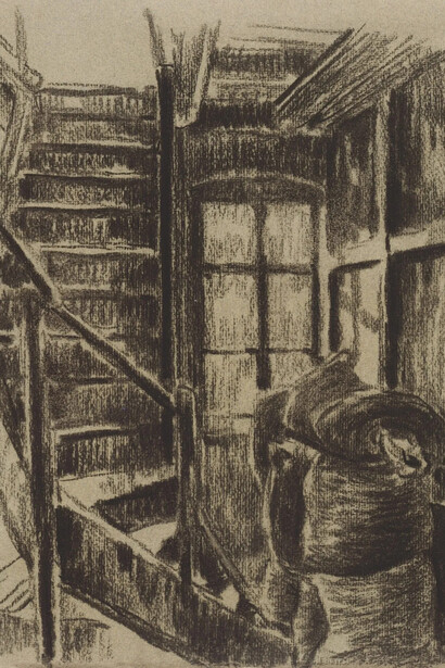 Karl Schmidt-Rottluff, Staircase in the mill, um 1904. Courtesy of Kunstsammlungen Chemnitz