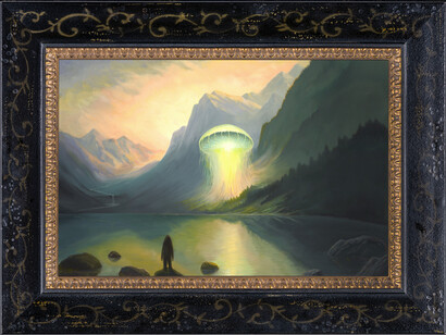 Scott Musgrove, Transcendent Fabulosity, 2023, oil on board, 30.5x45.7 cm, copyright the artist. Courtesy the artist and Dorothy Circus Gallery, London