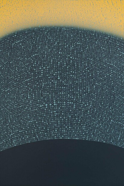 Teo Gonzalez, Two Hills 3 (detail), 2023, Acrylic on canvas, 46 x 36 inches. Courtesy of the artist and Spanierman Modern