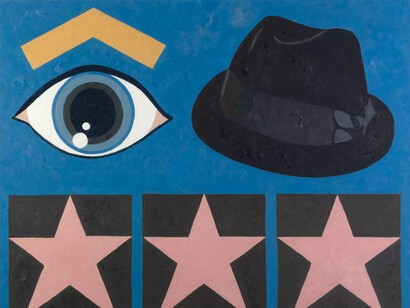 Roger Winter, frank Sinatra (detail), 2023, oil on museum board,
32 x 40 inches. Courtesy of the artist and Gerald Peters Contemporary