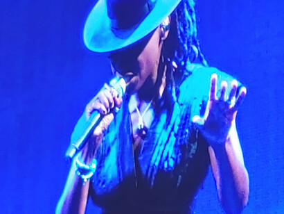 La vocalista de Morcheeba Skye Edwards durante el concierto que ofrecieron en el parque Enrique Tierno Galván de Madrid. Foto: Alex Doro