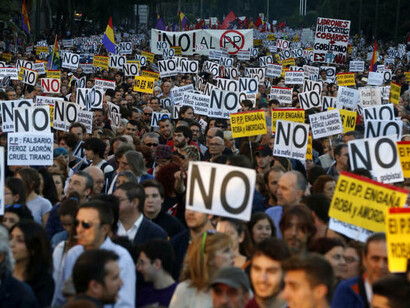 Iniciativa "Rodea el Congreso" con motivo de la investidura de Mariano Rajoy el 29 de octubre