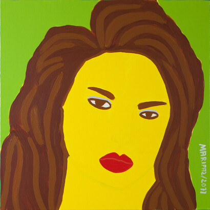 Maripaz Jaramillo, Ellas, Acrílico sobre tela, 50 x 50 cm, 2011