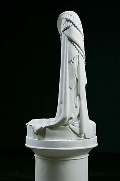 Lily Cox-Richard, The Stand: Greek Slave, 2013, Carved plaster, 66 in. high x 33 in. wide x 33 in. deep